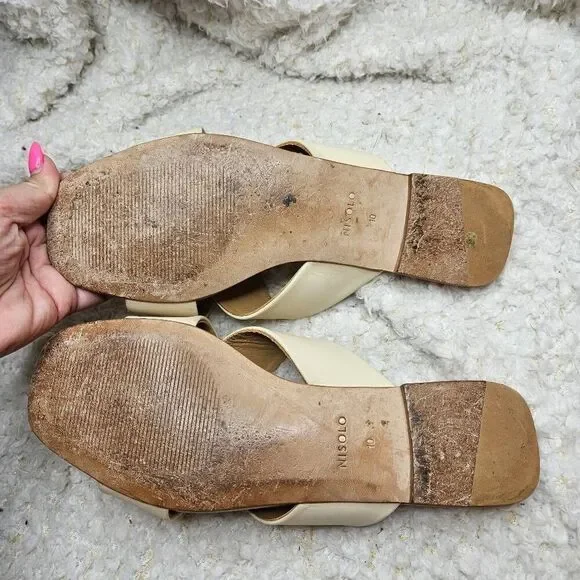 Nisolo‎ Catalina Cross Strap Slide Sandals sz 10 - Picture 5 of 6